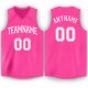 Men's Custom Pink White V-Neck Basketball Jersey